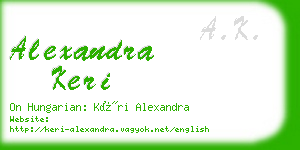 alexandra keri business card